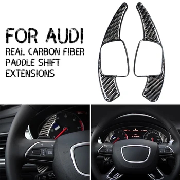 

Black Steering Wheel Shift Paddle Gear Shifter Extension Shifter Transfer Extension Interior Trim Cover for Audi TT Q7 R8 A6 S4