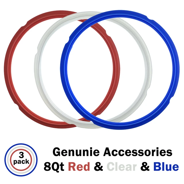 Pack Of 3 New Silicone Seal Rings Gasket For Instant Pot 4Qt /5Qt /6Qt /7Qt  /8Qt/L Blue Red White IP-DUO60,IP-LUX60,IP-DUO50 - AliExpress