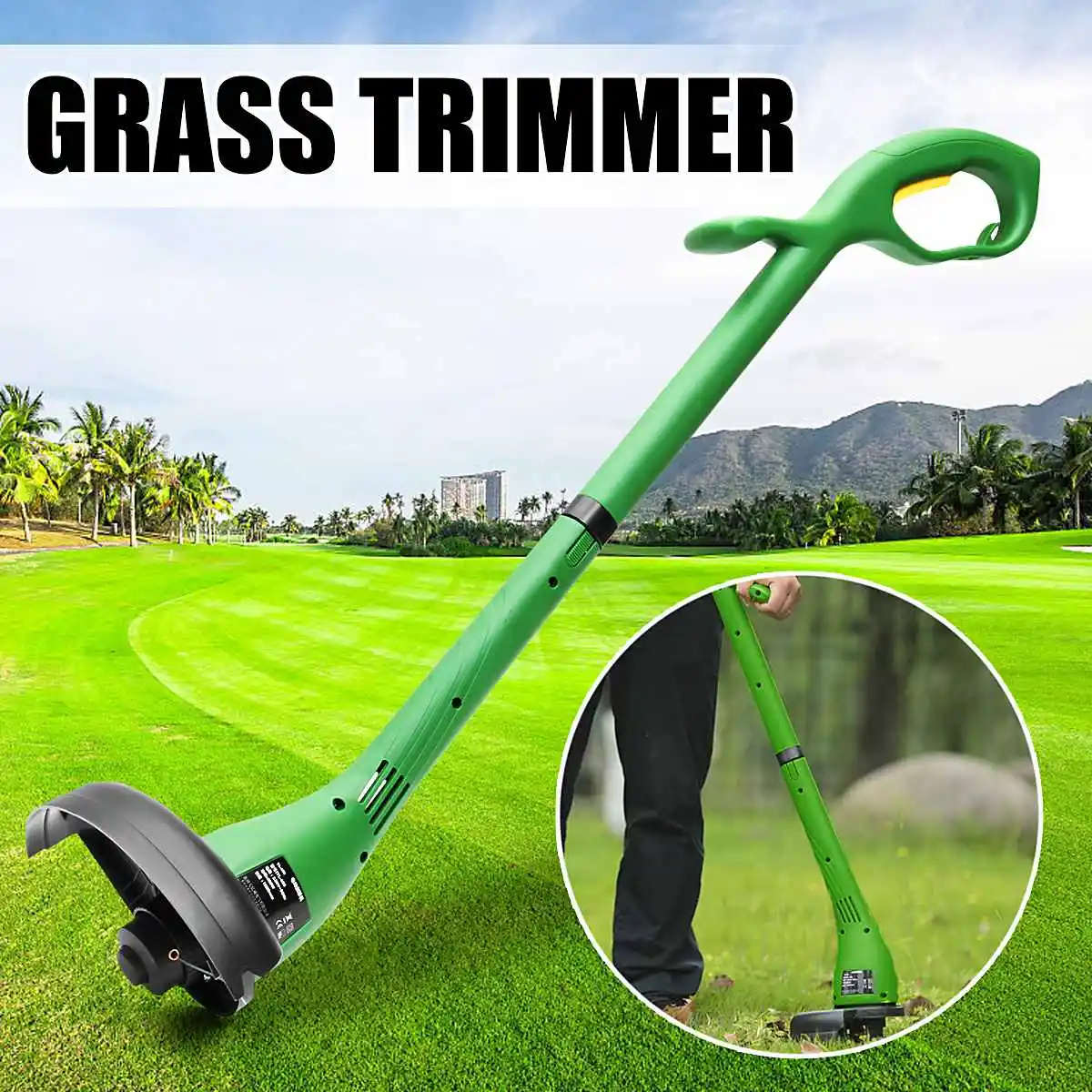 500W Peaks Electric Grass Trimmer Strimmer Cutter Lawnmower Heavy Duty Lawn Mower Pruning Machine 2