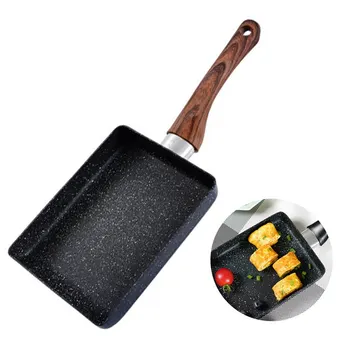 

Tamagoyaki Square Mini Nonstick Pan Stone Fried Egg Burger Small Frying Pan Breakfast Pan Cook Tool nonstick pan egg roll pan