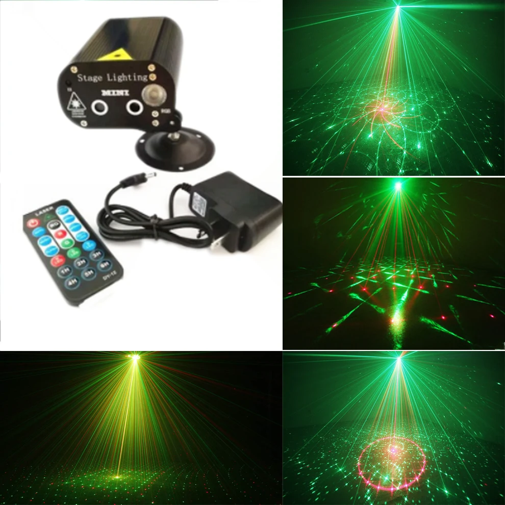 

Remote Control Mini 24 in 1 Pattern Effect R&G Audio Star Laser Projector Stage Disco DJ Club Bar KTV Family Party Light Show