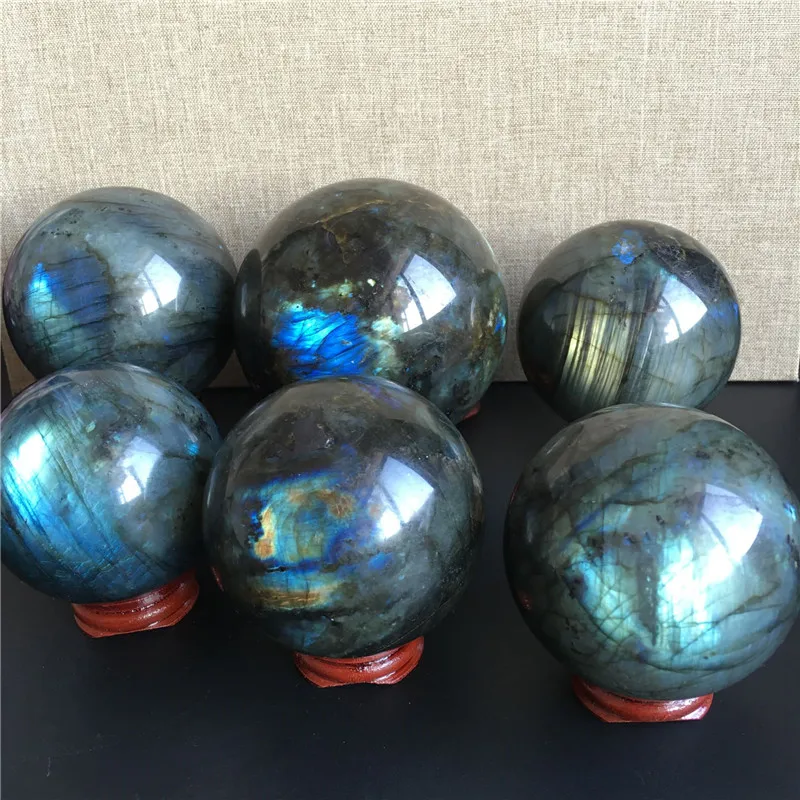 

100% Natural Labradorite Sphere Shape Stone Hand Carved For Gift & Home Decor