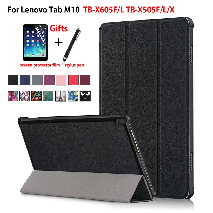 Чехол для Lenovo Tab M10 10 1 тонкий магнитный складной чехол с подставкой Funda рисунком