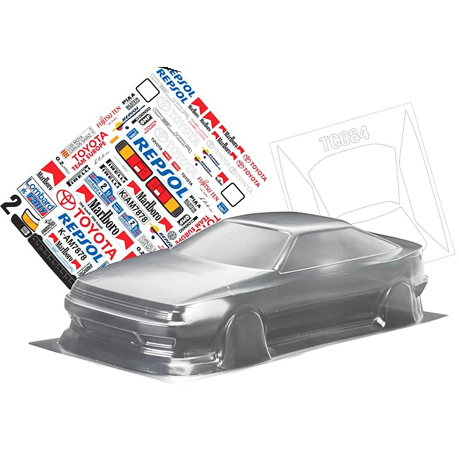 Сборная C Toyota Celica GT-Four Игрушечная модель PC прозрачный корпус 258 мм Колесная база для 1/10 Rc Дрифт автомобиль плоский спорт на дороге электрические автомобили - Цвет: Белый