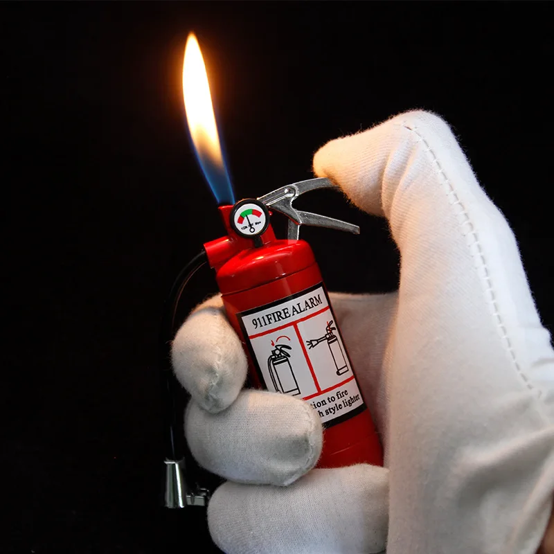 Unusual Fire Extinguisher Cigarette Lighters Gas Lighter Smoking Accessories Gadgets for Men Outdoor Waterproof Camping Lighter