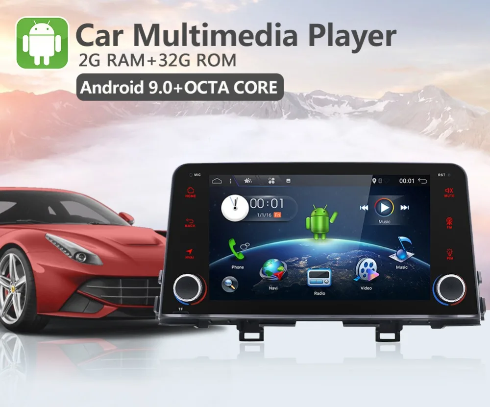 Sale Bosion Android 9.0 Octa Core car DVD GPS Fit KIA PICANTO MORNING 2017 2018 2019 Car Player Navigation GPS Radio 0