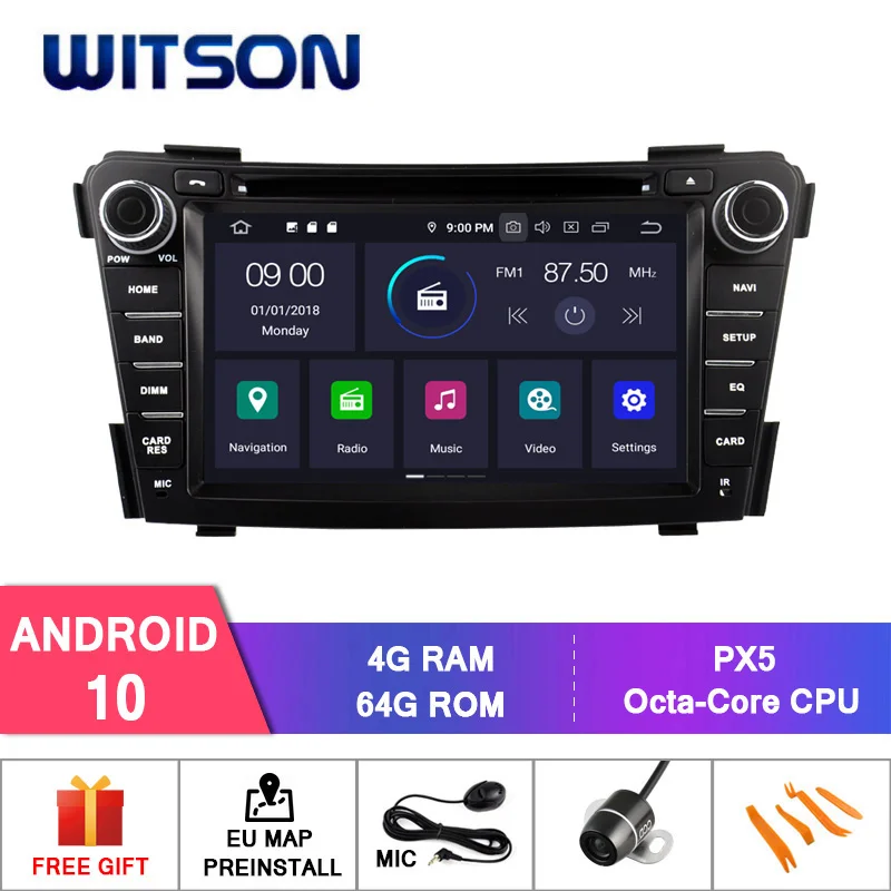 WITSON Android 10 Octa- core 4G RAM 64GB flash CAR DVD GPS для HYUNDAI I40 2012-2014 Аудио Автомобильная система |