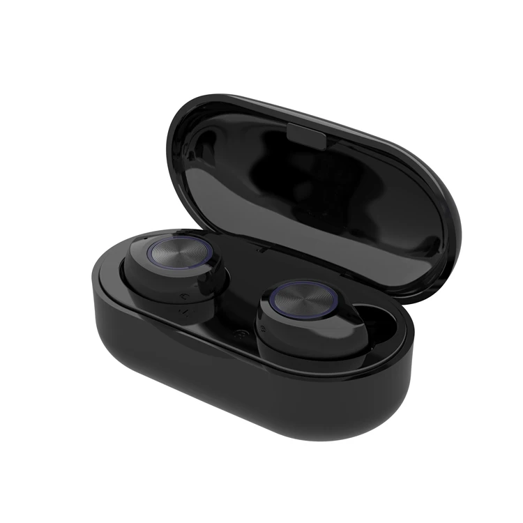 Black TW60 TWS беспроводные наушники Bluetooth наушники 5,0 сенсорное управление наушники с микрофонами гарнитура шумоподавление HiFi стерео - Цвет: Black