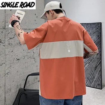 

SingleRoad Man's T-shirt Men 2020 Summer Patchwork Oversized Hip Hop Harajuku Tshirt Male Punk Japanese Streetwear T Shirt Men