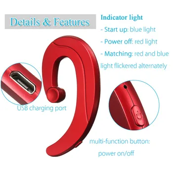 

Wireless Bone Conduction earphone Stereo Headset Active Noise Reduction Earbuds Bluetooth Portable Bluetooth Earphones