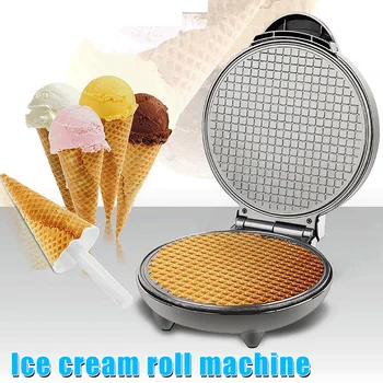 

Newly Home Breakfast Egg Roll Machine Ice Cream Reel Electric Baking Pan Pancakes Skin Spring Donut Cake Sandwich VA88