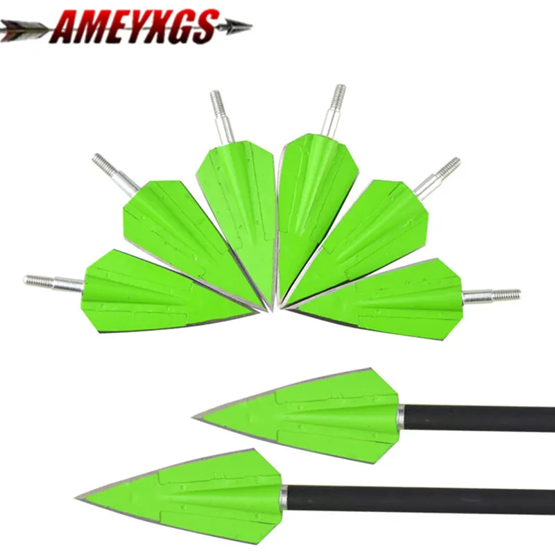 LIEYING 6//12//24 PCS 150 Grain Archery 2 Fix Blade Tip Points Arrowhead Screw-in Broadheads for Arrow Outdoor Targets Shooting Accessories