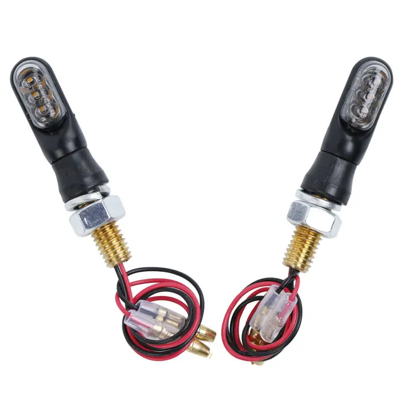 

Motorcycle 12V ABS LED Turn Signal Indicator Blinker Braking Amber Light For Universal Bike