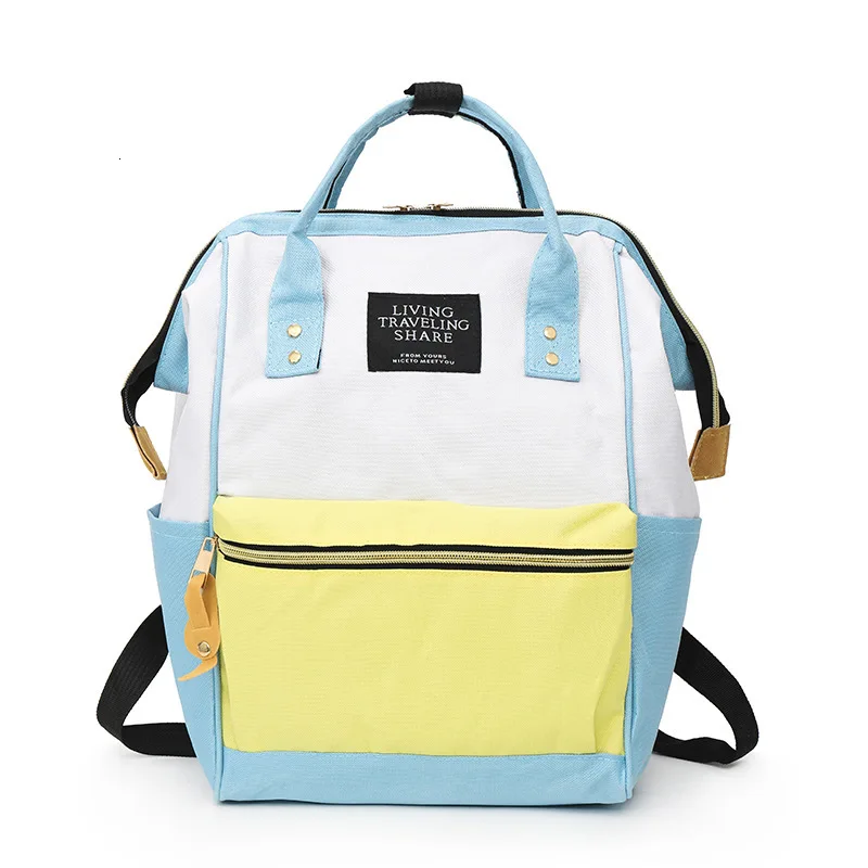 Рюкзак в японском стиле с кольцом для ноутбука, рюкзак женский мочила Feminina, рюкзак школьный рюкзак для девочек-подростков, рюкзак для подгузников Rugzak - Цвет: Huang Peibai