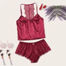 Сексуальная Женская пижама для женщин kigurumi Домашняя одежда ночнушка Цветочная прозрачная рубашка кружевная майка с открытой спиной короткая Пижама h5