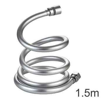 

Hotel Anti-Kink Plumbing PVC Silver Bathroom Shower Hose Leakproof Extra Long Home Handheld Flexible Heat Resistant Accessories