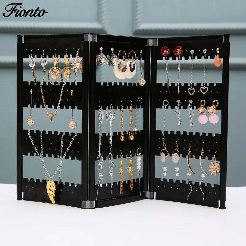 

FIONTO New Fashion Thick Flat Plastic Earrings Jewelry Display Storage Rack Creative Screen Jewelry Stand Jewelry Racks CE0663/5