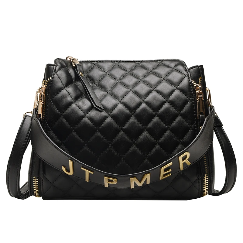 

Luxury Handbags Women Bags Designer Leather Shoulder Bags Zipper lattice Tote Bucket bag Fashion Crossbody Bags For Women 2019