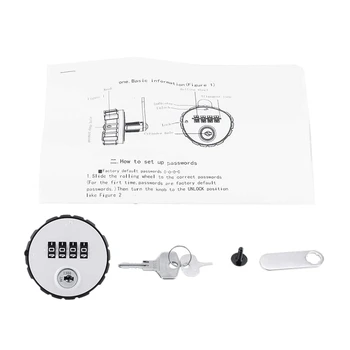 

Digital Door Lock,Digital Zinc Alloy Code Combination Cam Cabinet Convenient Password Safe Lock with Keys