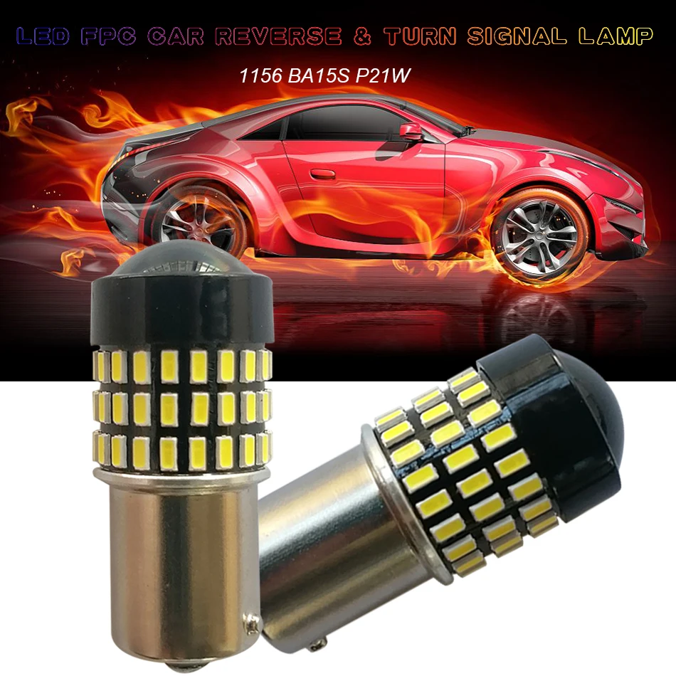 

P21W 1156 BA15S FPC LED Car Light Bulb Luces Para Auto Voiture Accessories Coche Carro Luz For Reverse Lamp Turn Signal Lights