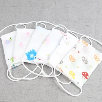 

20pcs Baby Masks New Gauze Children's Mask Dust-proof and Anti-fog 12-layer Gauze Mask Cartoon Printing Mask