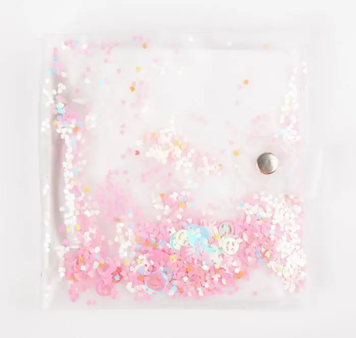 100 карманы Прозрачная Обложка для фотоальбома держатель Блестящий цветной альбом для 3 дюймов мини Instax& имя карты ребенок фотоальбом - Цвет: Розовый