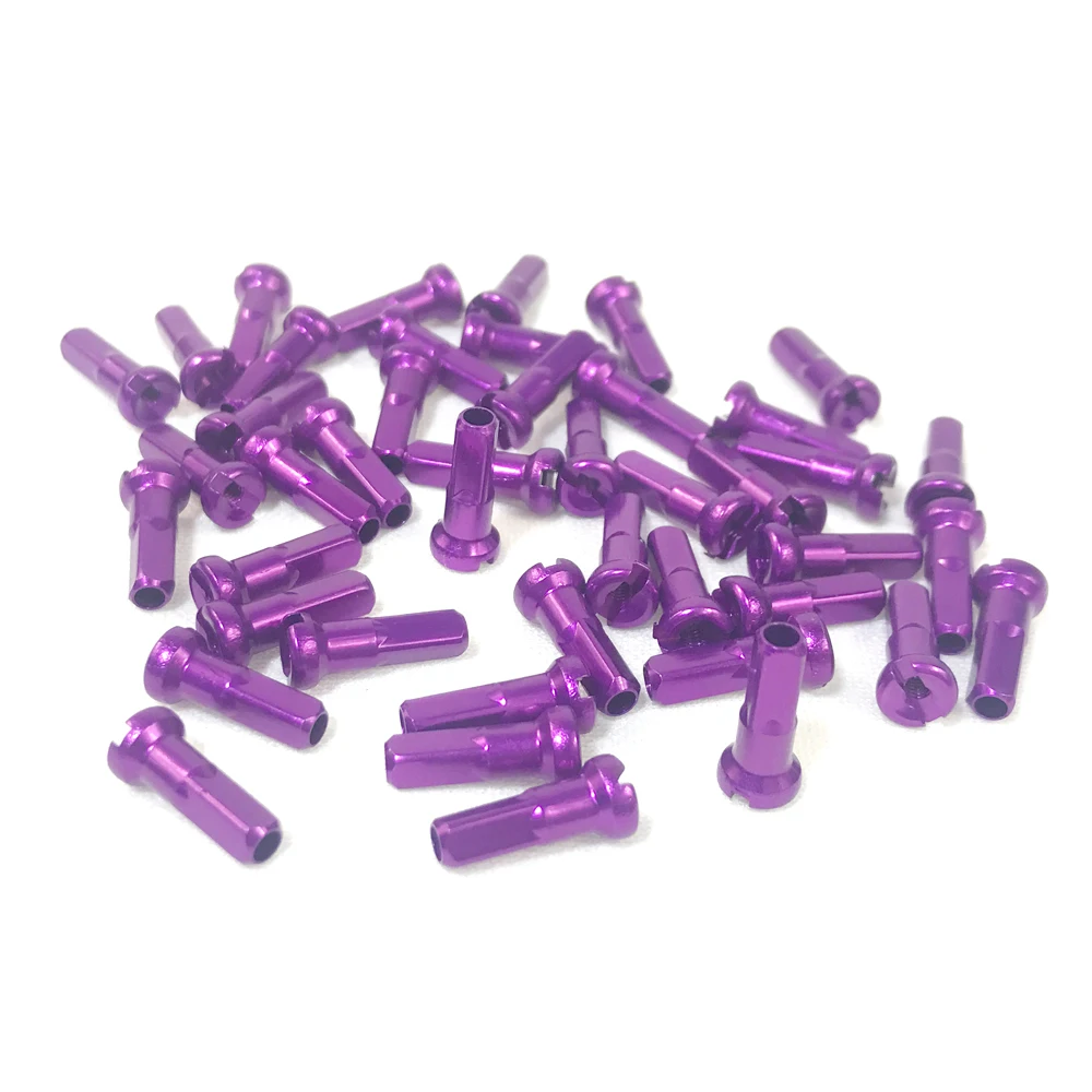 64pcs/lot Aluminum CN round head Nipples 12mm 14mm 16mm Multicolor alloy Anodized Gauge14 spoke black red blue bike accessories