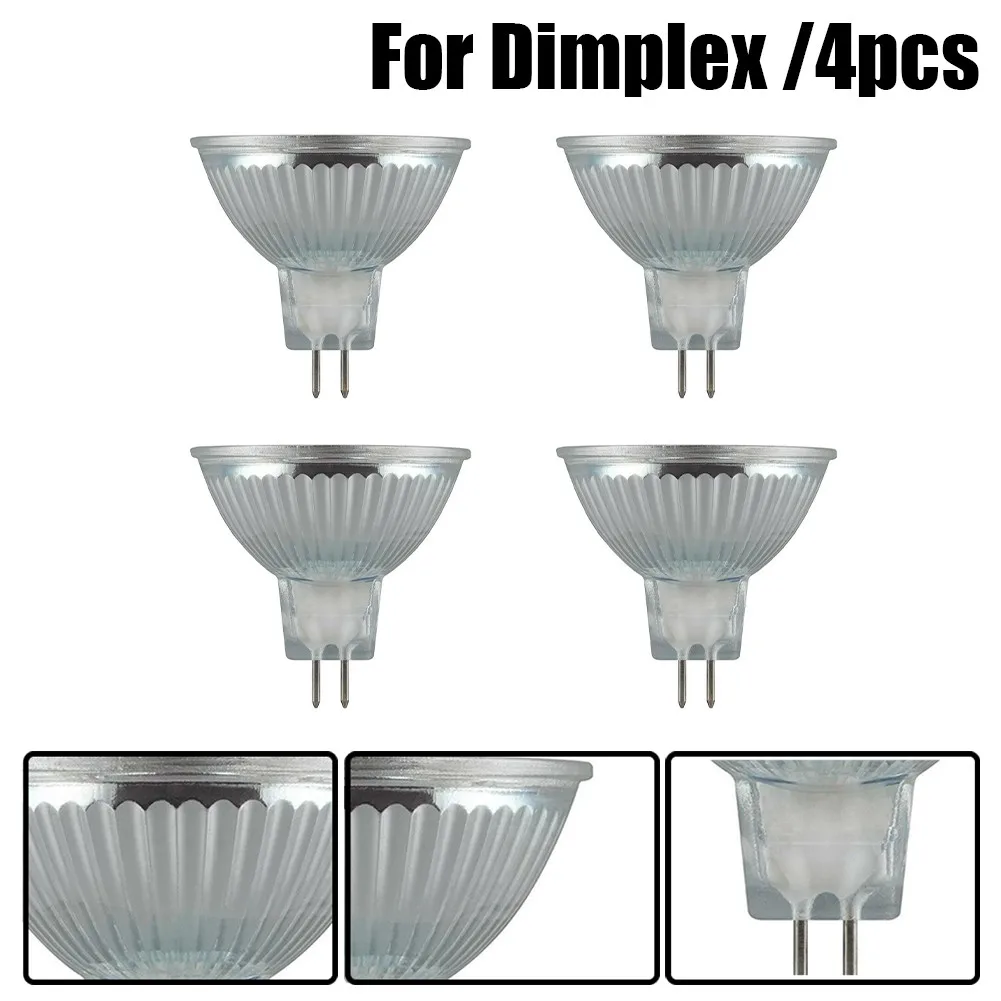 4x For Dimplex Optimyst  50w 12v Mr16 Lamp-Bulb For Optimyst Fires