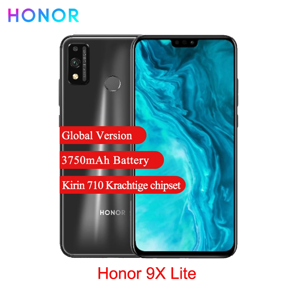 Смартфон глобальная версия Honor 9X Lite 4 Гб 128 ГБ камера 48 МП дисплей с полным обзором 6