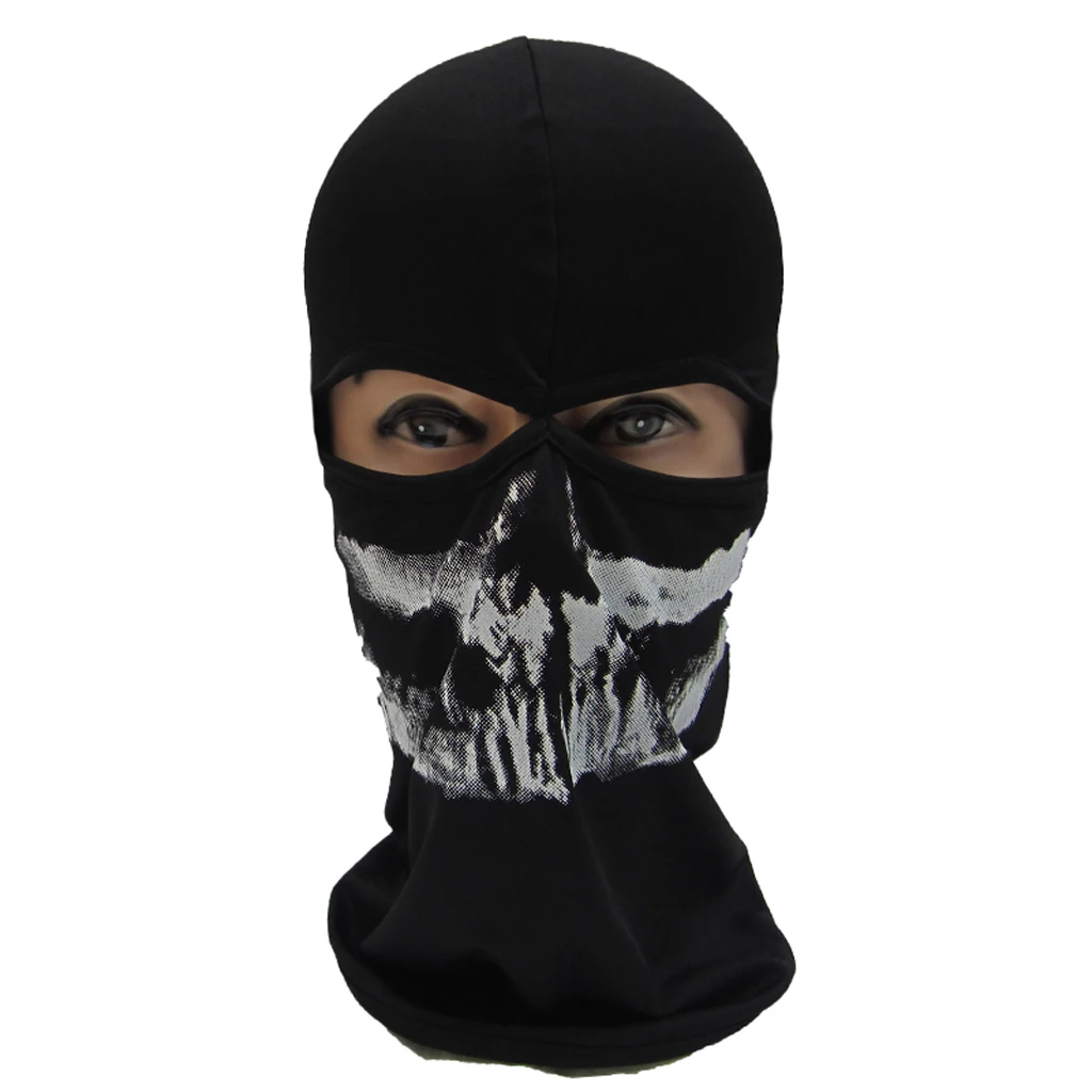 Motorcycle Face Mask 2018 Halloween Bicycle Ski Skull Half Face Mask Ghost Scarf Multi Use Neck Warmer CS Hood Scarf 8 Styles