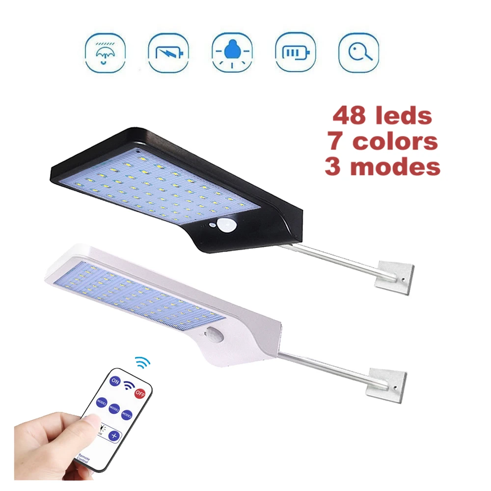 

Outdoor Solar Lights 48/36 Leds Motion Sensor led Wall street spot flood Light Lamp For Pathway Home Walk Way Garden Waterproof