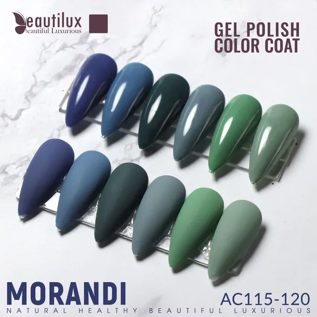 Beautilux Nail Gel Polish Kit 6pcs/set x10ml Soak Off UV LED Nails Varnish Set Semi Permanent Nail Art Gels Lacquer Gift Box DIY AC115-120