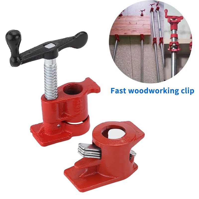 1/2&quot Heavy Duty Pipe Clamp Woodworking Wood Gluing Clip 1/2 inch Fixture Carpenter Tools | Инструменты