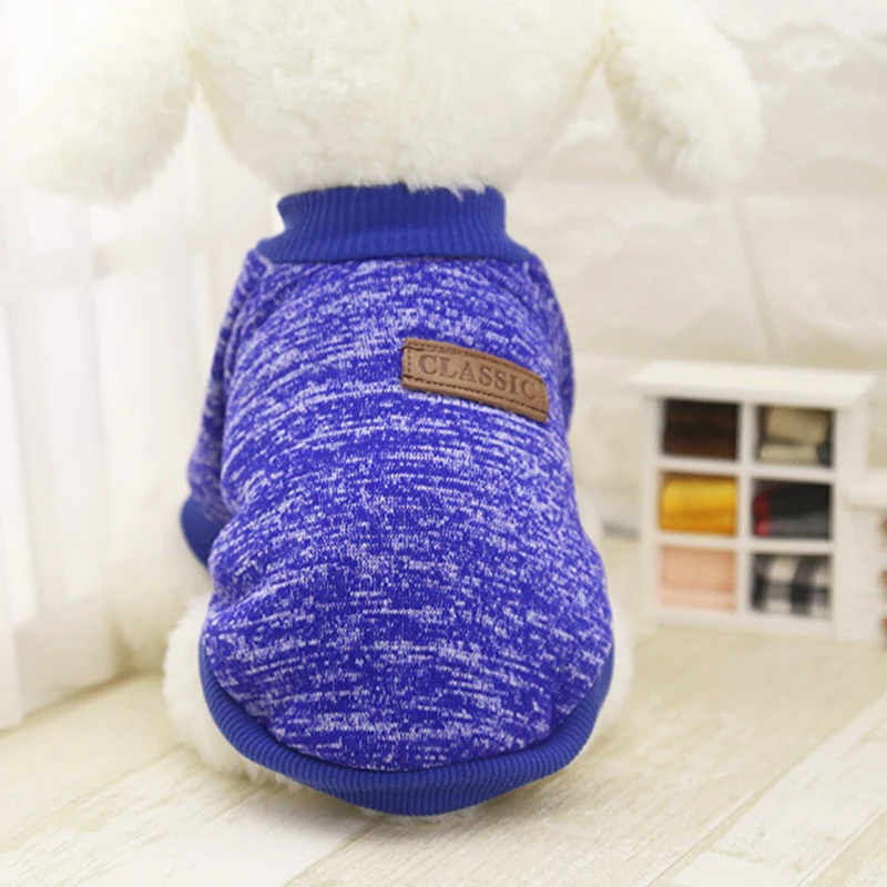 Soft Warm Dog Clothes Pet Winter Sweater Jacket Coat Puppy Clothes Classic Pet Outfit Cat Puppy Accessories