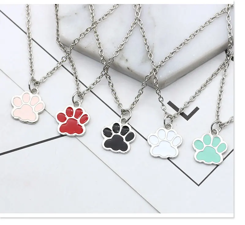 Fashion Dog Paw Cat Footprint Necklace for Women - PeticaDeals