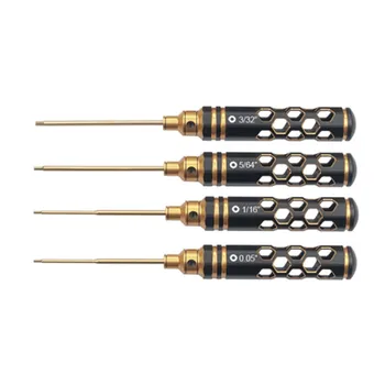 

4Pcs RJXHOBBY RJX2996 RC Hex Screwdriver Tools Kit Black 0.05" 1/16" 5/64" 3/32" for RC Drone Quadcopter Helicopter Airplane