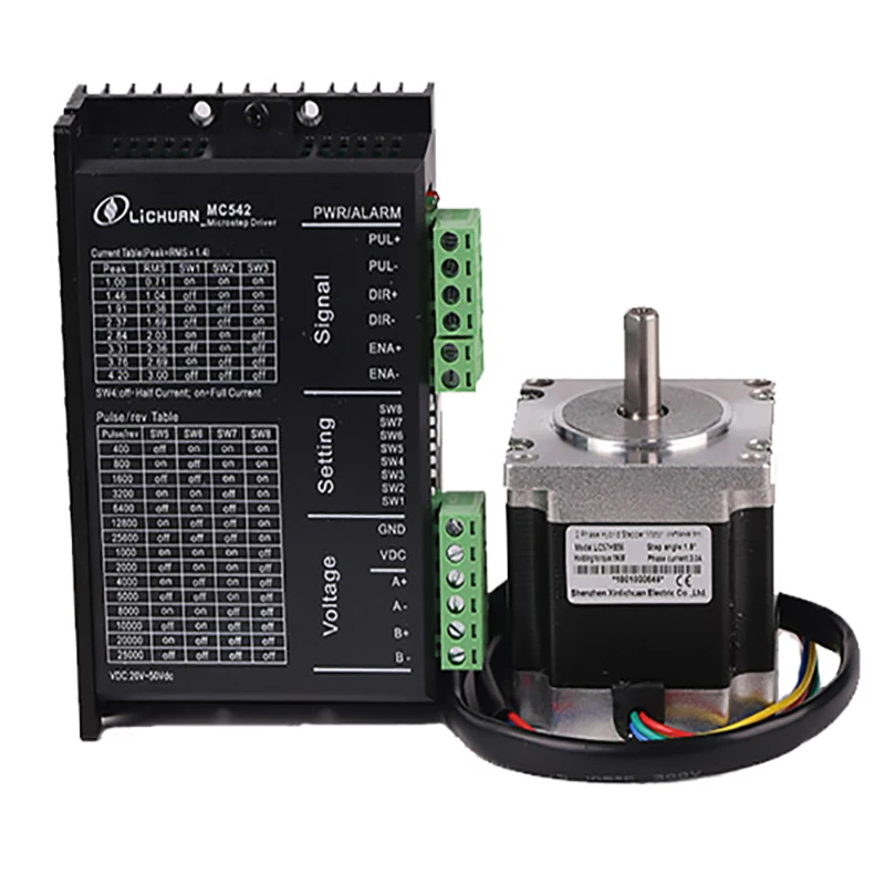 Lichuan LC57HS76 + MC542 шаговый двигатель и Драйвер nema23 76 мм 2Ph1.8N.M для масок машин|Шаговый