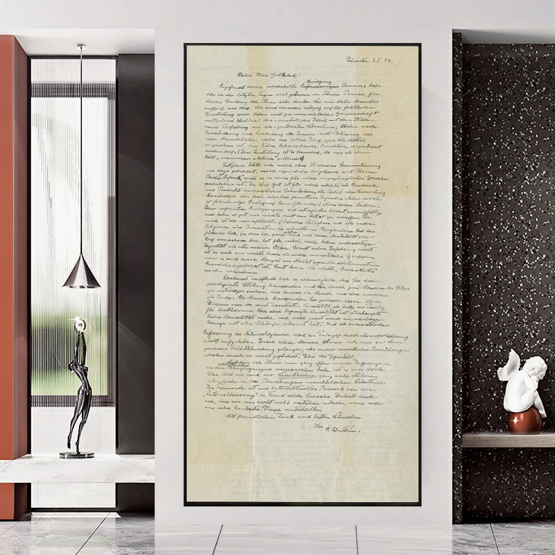 

Canvas Painting Retro Physical Relativity Manuscript Wall Art Vintage Poster Print Wall Picture for Living Room Decor Cuadros