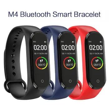 

New M4 Smart Bracelet Color Screen Bluetooth Call Information Push Heart Rate Step Exercise Ip67 Waterproof Sport Pedometers