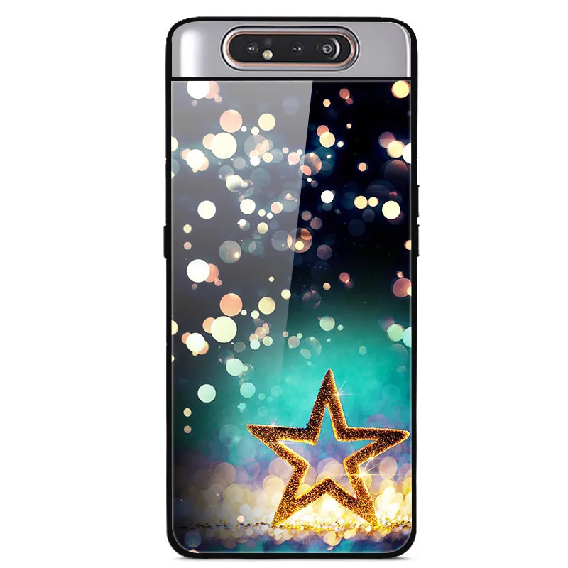 05 Чехол из закаленного стекла для samsung Galaxy A80, мягкий бампер с 3D принтом кота, чехол для телефона samsung Galaxy A80 A 80 - Цвет: 05
