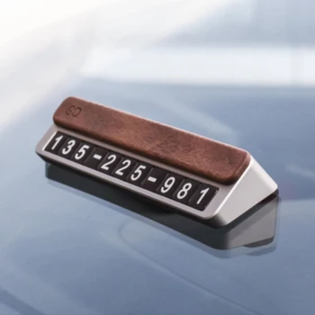 

Car Temporary Parking Card Hidden Number Metal Stop Sign Phone Number Card Plate Telephone Number Car Park Stop Accessories