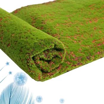 

Artificial Moss Lichen Simulation Fake Green Plants for Home Garden Patio Decoration (Red Point)