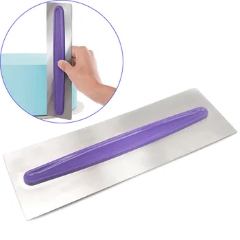 

Plastic Handle Stainless Steel Scraper Fondant Cream Cake Smooth Plastic Decoration Tool Baking Tool Tool
