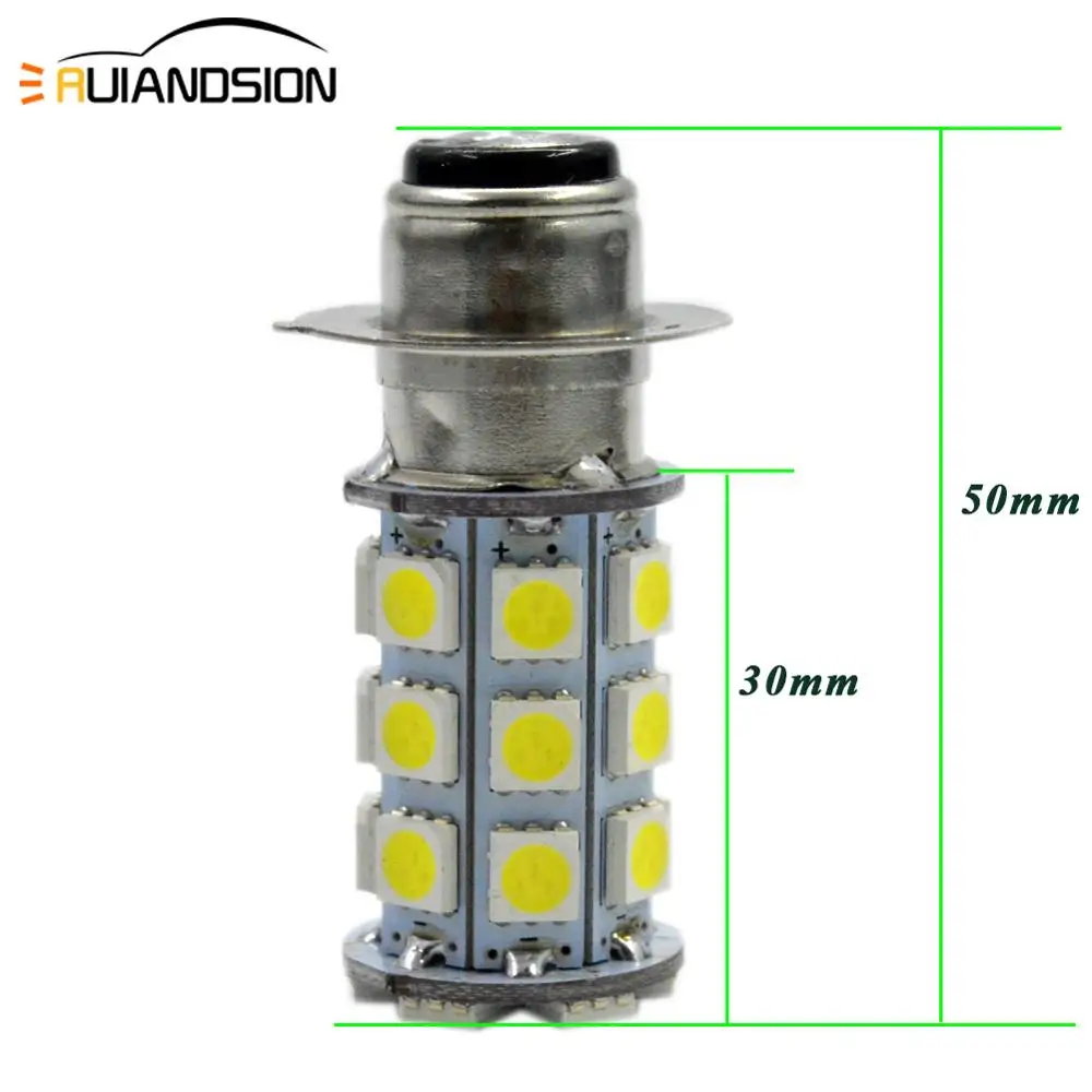 Motorcycle Headlight P15D H6M 27smd 5050 High/Low Light Moto Motorbike LED Fog Light Daytime Running Light 6V 12V 4300K 6000k