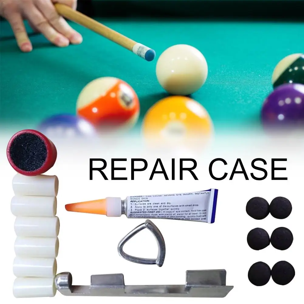 

Pool Cue Tip Repair Tool Kit Billiards Supplies Tip Sander Glue File Cue Tips Splint Set Five Products To Let Pool Cue Perfect