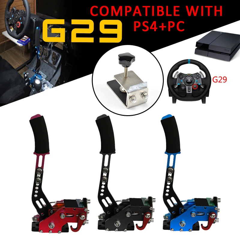  PS4 + PC G27/G29/G920 T300RS Logitech Brake System Handbrake USB Hand Brake+Clamp For Racing Games 