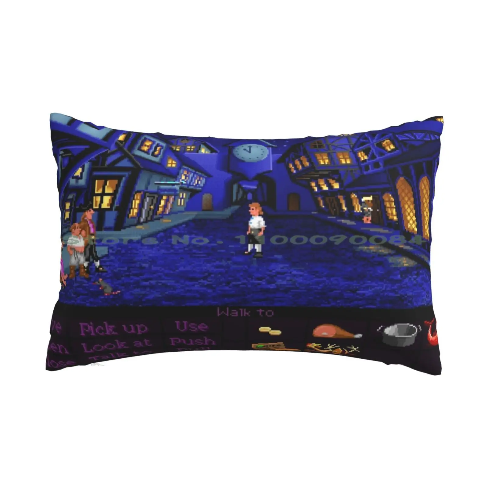Melee Island Streets ( Monkey Island 1 ) Pillow Case 20X30 50*75 Sofa Bedroom Melee Island Map Monkey Island Themasrix Cover