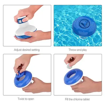 

5 Inch Automatic Disinfection Device For Swimming Pool Disinfection Pill Float Cup Floating Water Medicine Box Cleaning de New