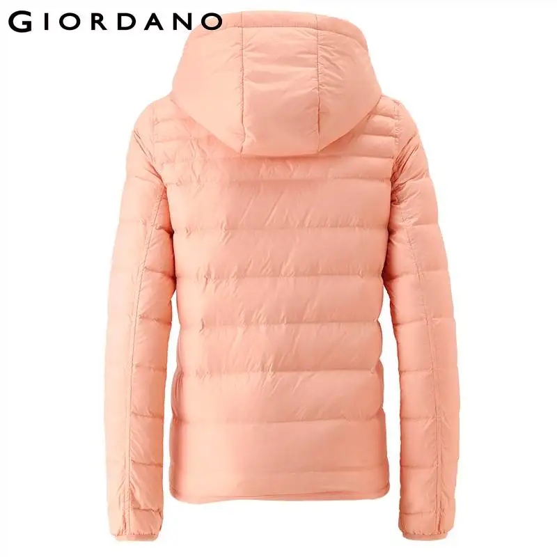 Giordano женский Реверсивный пуховик с капюшоном