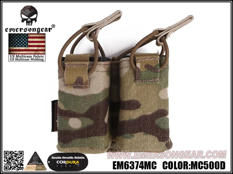 MC Emersongear Emerson двойной подсумок для SS Vest 556 762 подсумок для страйкбола охотничьего подсумок - Цвет: MC